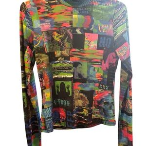 Colorful Graphic Long Sleeve Tee